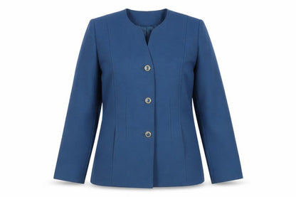 Womens UK Size 10 Eastex Regular Blue Suit Jacket