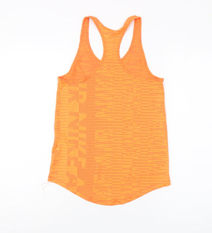 Nike Women's Orange Tank Top XS - Moisture Wicking Activewear