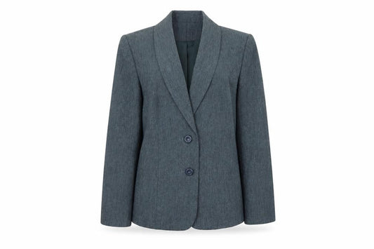 Front view of Honor Millburn Grey Women's Blazer, size 12, Classic Style