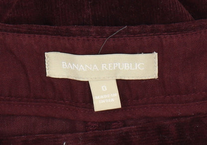 Banana Republic Women's Red Corduroy Pencil Skirt Size 4