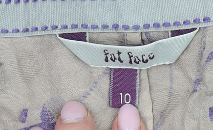 Womens UK Size 10 Fat Face Beige Tunic Blouse