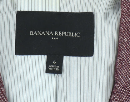 Banana Republic Women's Red Blazer Size 6 Classic Style