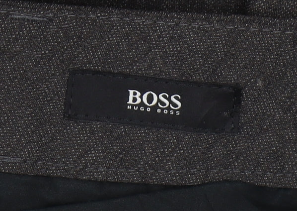 Hugo Boss Men's Grey Dress Pants, Size M, Regular Fit