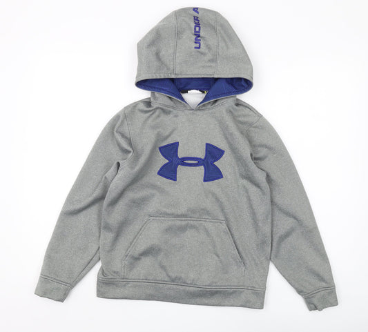 Under Armour Boys Grey Pullover Hoodie - M