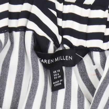 Womens UK Size 10 Karen Millen Multicoloured Off the Shoulder Blouse