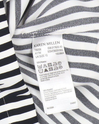 Womens UK Size 10 Karen Millen Multicoloured Off the Shoulder Blouse