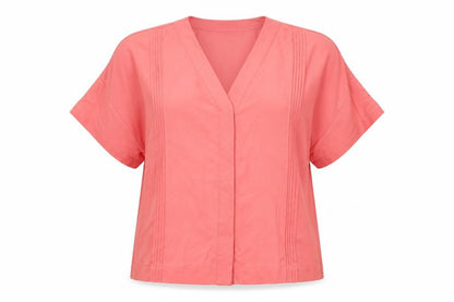 Womens UK Size 8 Jaeger Pink Basic Blouse