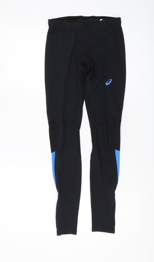 Asics Women's Black and Blue XS Compression Leggings