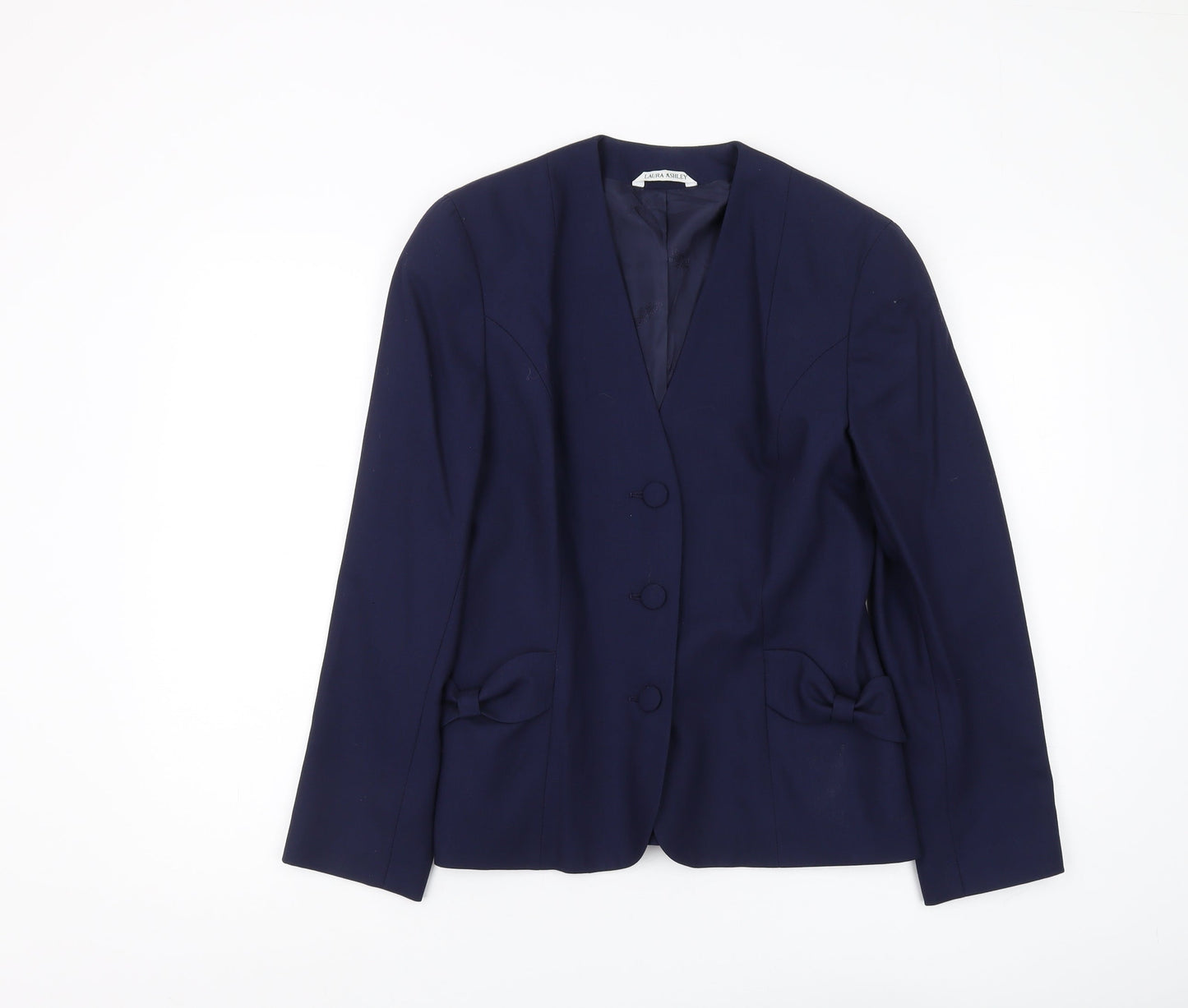 Womens UK Size 10 Laura Ashley Regular Blue Blazer