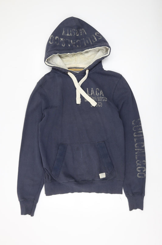 Mens UK Size S SoulCal & Co Blue Pullover Hoodie