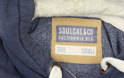Mens UK Size S SoulCal & Co Blue Pullover Hoodie