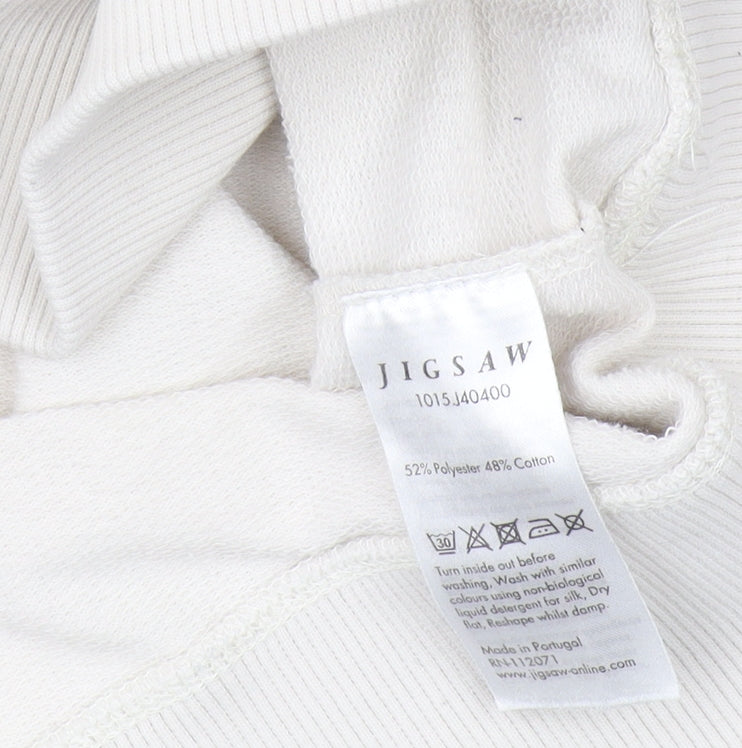 Jigsaw Women's White Pullover Sweatshirt M