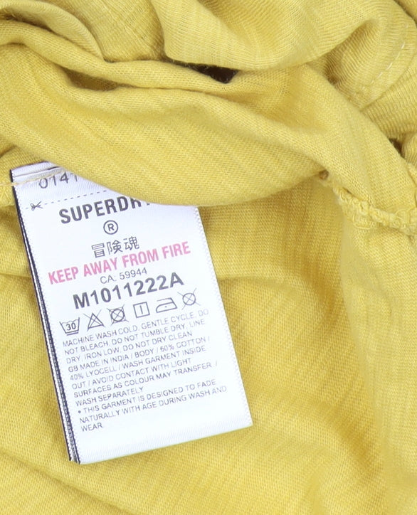 Superdry Men's Yellow V-Neck T-Shirt S