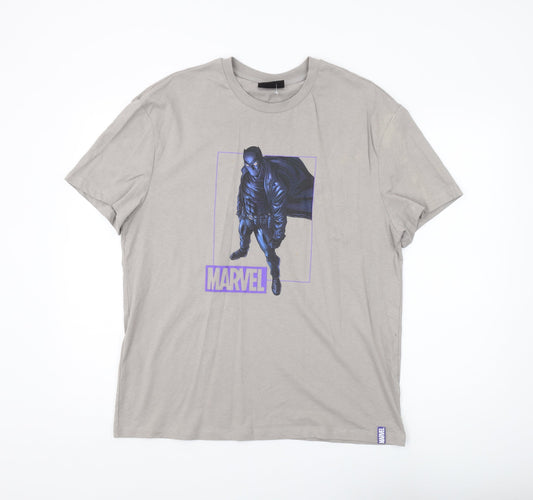 Marvel Men's Beige Black Panther T-Shirt Size M