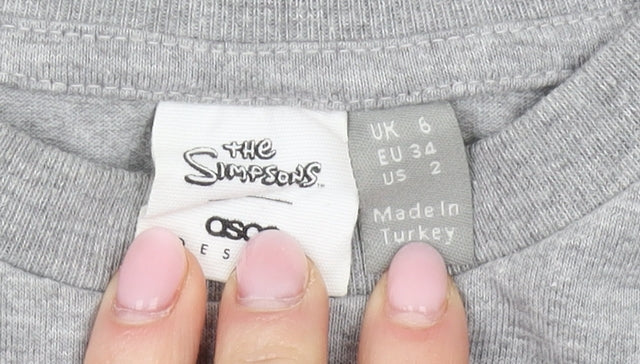 Unisex Adults UK Size 6 ASOS Grey Basic T-Shirt