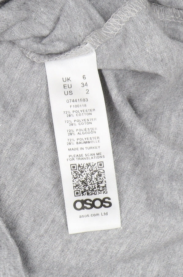 Unisex Adults UK Size 6 ASOS Grey Basic T-Shirt