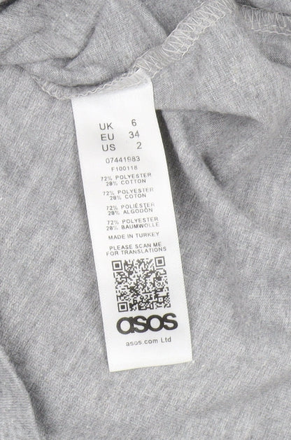 Unisex Adults UK Size 6 ASOS Grey Basic T-Shirt