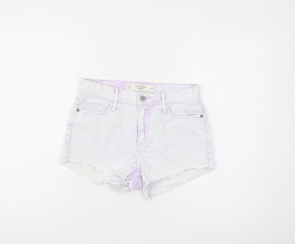 Abercrombie & Fitch Women's White Cut-Off Denim Shorts