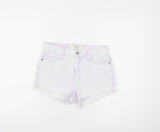 Abercrombie & Fitch Women's White Cut-Off Denim Shorts