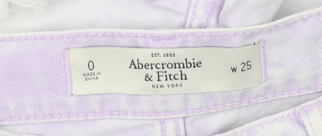 Abercrombie & Fitch Women's White Cut-Off Denim Shorts