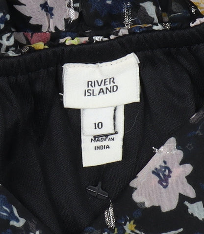 River Island Women's Floral A-Line Dress, Size 10