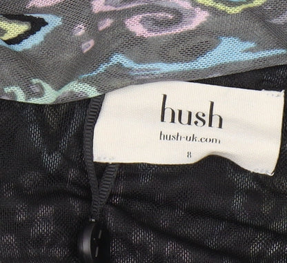 Hush Women's Multicoloured Geometric Long Pleated Skirt UK 8