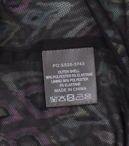 Hush Women's Multicoloured Geometric Long Pleated Skirt UK 8