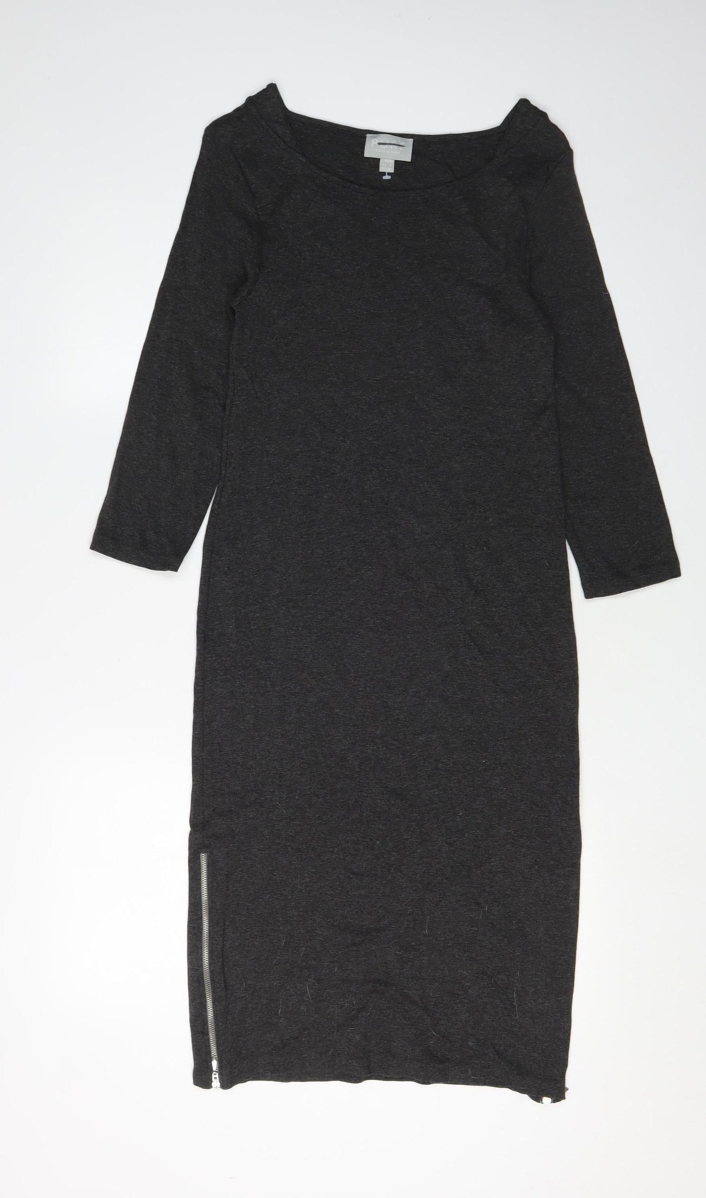 Pure Collection Women's Grey Midi Sheath Dress Size 10