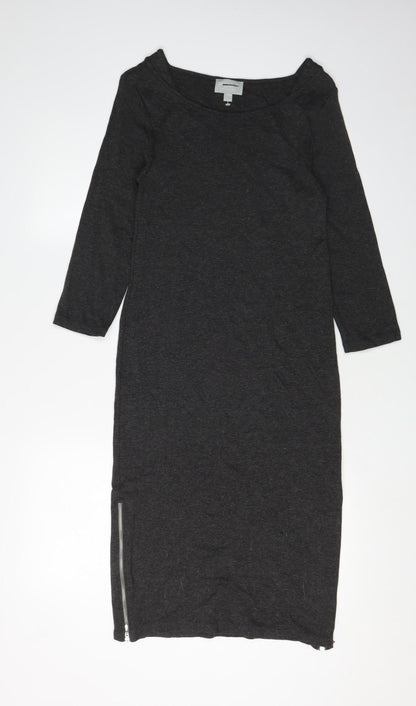 Pure Collection Women's Grey Midi Sheath Dress Size 10