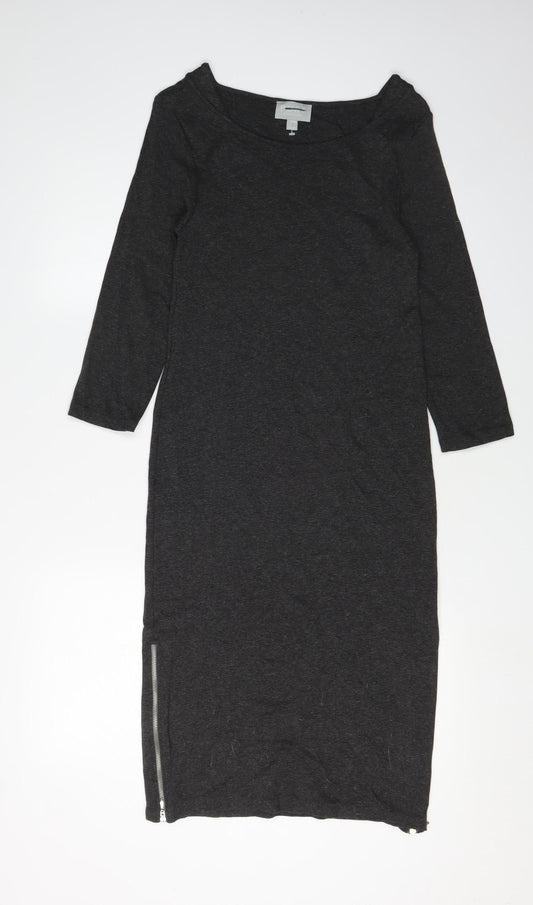 Pure Collection Women's Grey Midi Sheath Dress Size 10