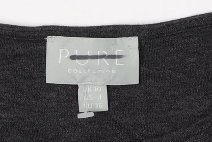 Pure Collection Women's Grey Midi Sheath Dress Size 10