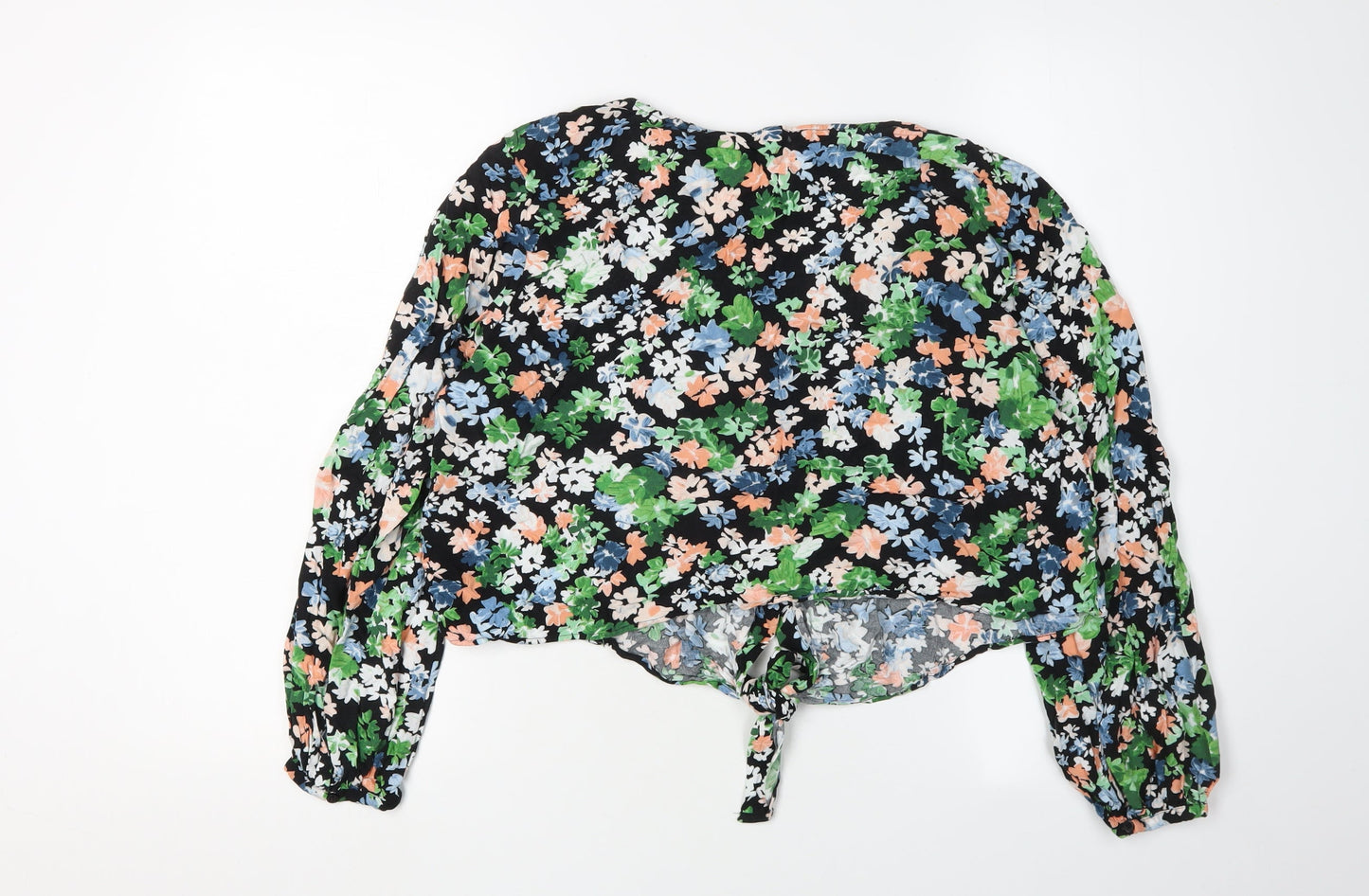 Womens UK Size M H&M Multicoloured Wrap Blouse