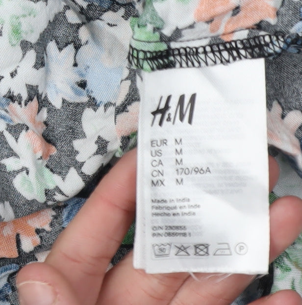 Womens UK Size M H&M Multicoloured Wrap Blouse