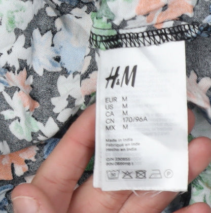 Womens UK Size M H&M Multicoloured Wrap Blouse