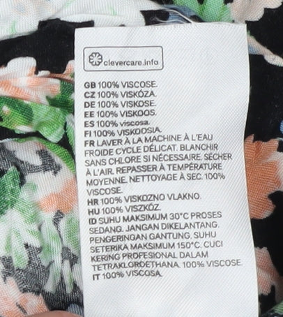 Womens UK Size M H&M Multicoloured Wrap Blouse