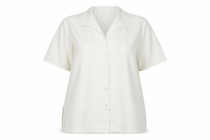 Womens UK Size 16 Platinum Ivory Basic Button-Up