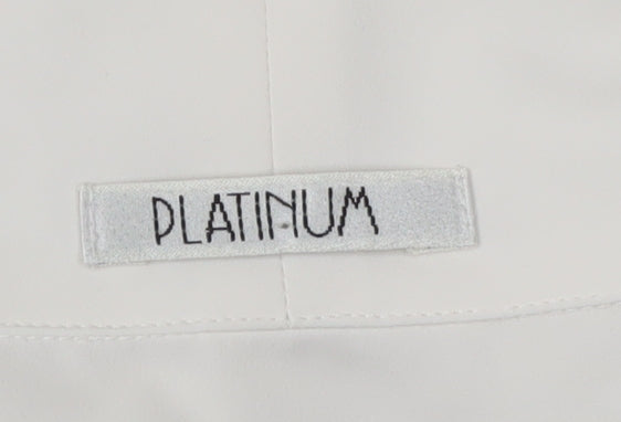 Platinum Women's Ivory Button-Up Shirt Size 16