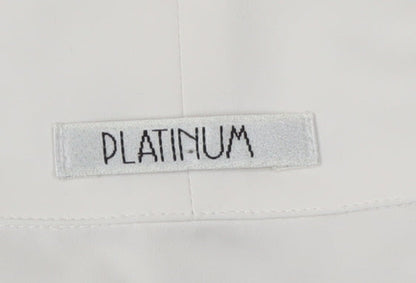 Platinum Women's Ivory Button-Up Shirt Size 16