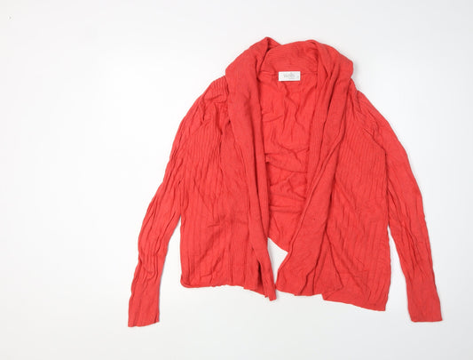 Womens UK Size M Wallis Red Cardigan Jumper