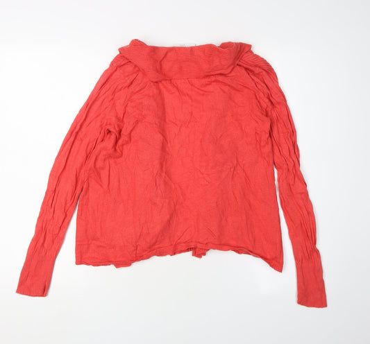 Womens UK Size M Wallis Red Cardigan Jumper