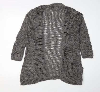 Womens UK Size 8 River Island Grey Cardigan Jumper
