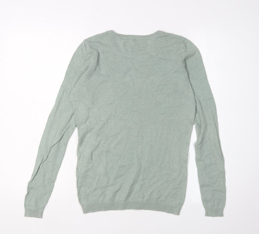 Vero Moda Women's Green XS Cotton Pullover Jumper