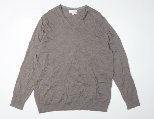 Autograph Men's Grey Wool Pullover Jumper, 2XL