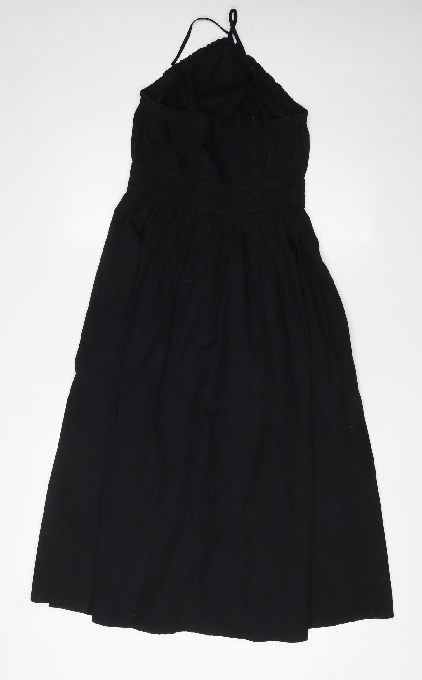 Marks and Spencer Women's Black V-Neck Slip Midi Dress