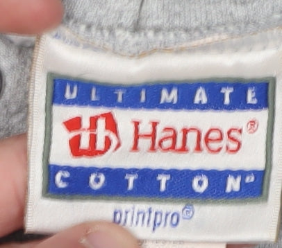 Hanes Men's Grey XL Pullover Hoodie with Graphic Print