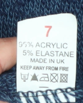 Autonomy Women's Blue High Neck Pullover Jumper - Size S