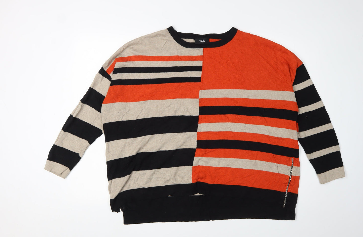 Wallis Women's Multicoloured Striped Pullover, L