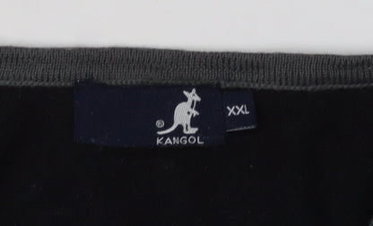 Kangol Men's Black V-Neck Pullover Jumper 2XL