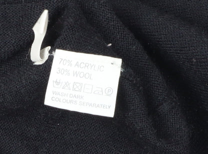 Kangol Men's Black V-Neck Pullover Jumper 2XL