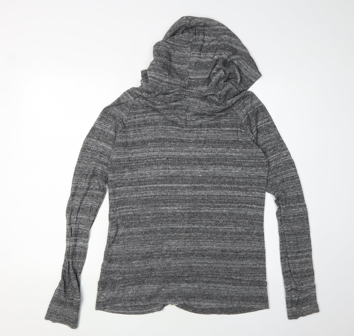 Brandy Melville Women's Grey Full Zip Hoodie One Size